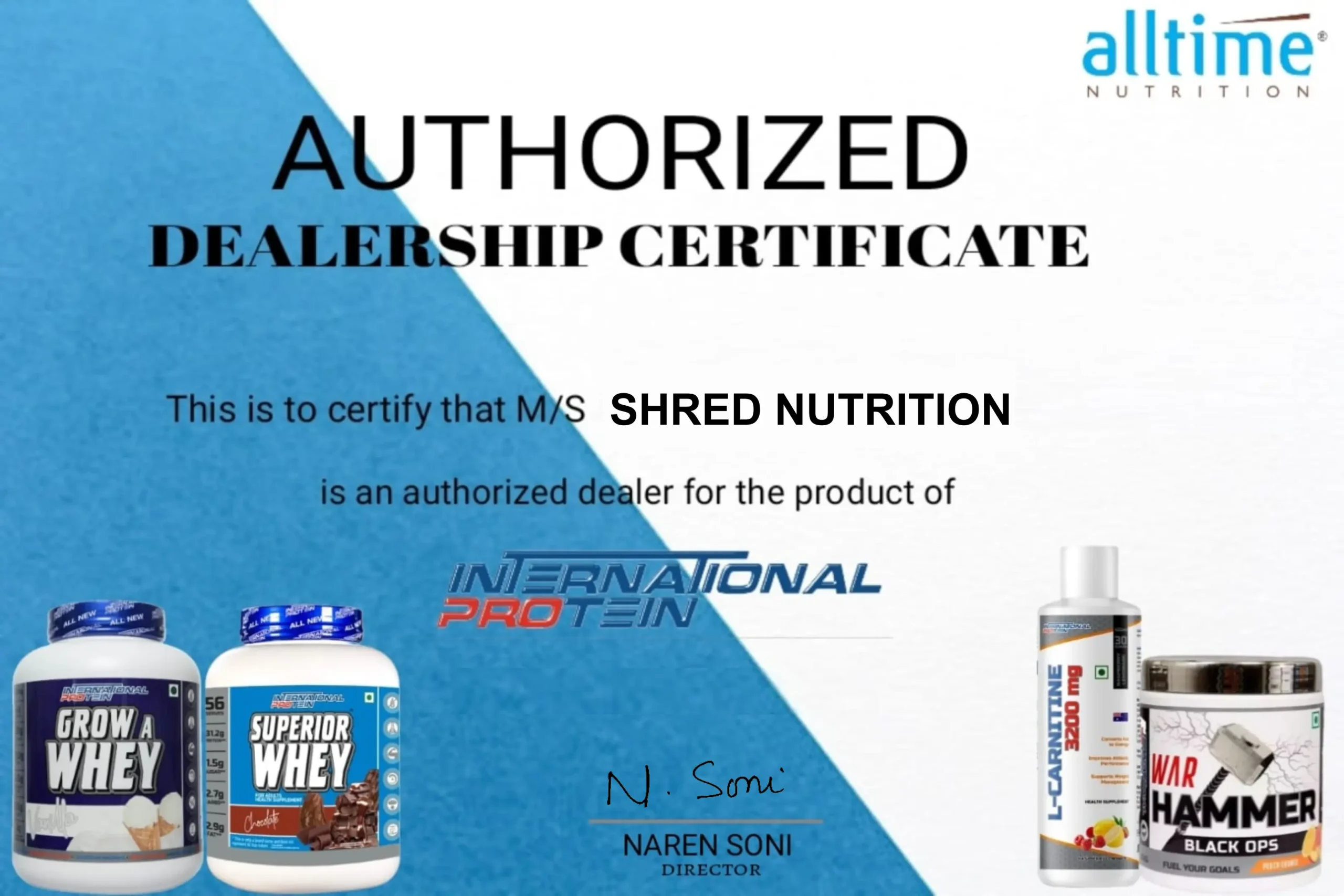 International Protein Certification Shred Nutrition