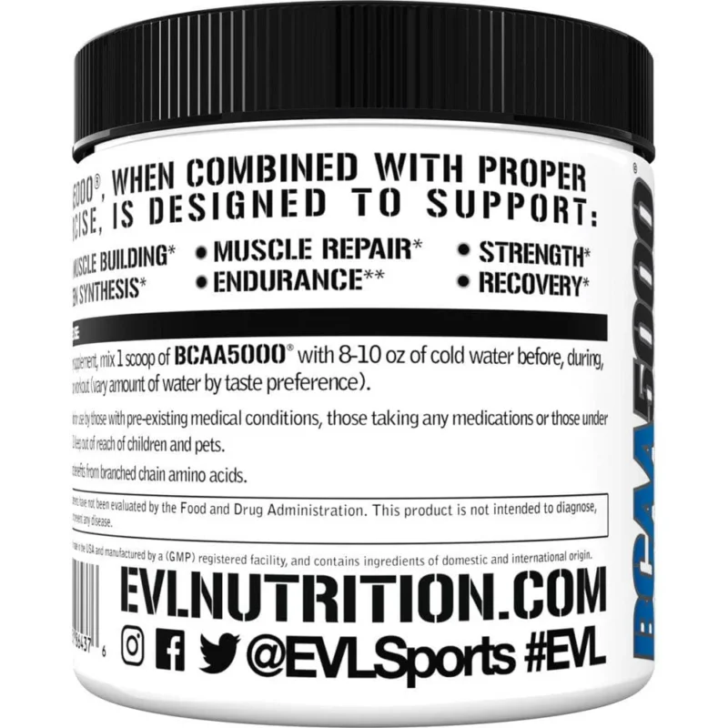 Evlution Nutrition (EVL) BCAA5000 - Blue Razz - Image 4
