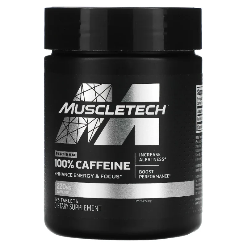 MuscleTech Platinum 100% Caffeine - 125 Tablets