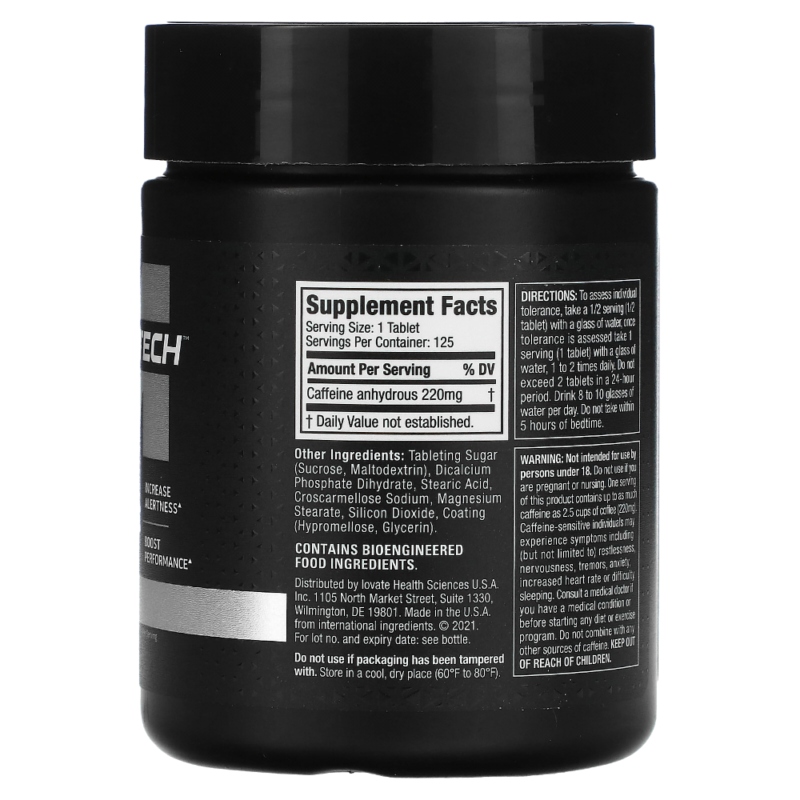 MuscleTech Platinum 100% Caffeine - 125 Tablets - Image 2