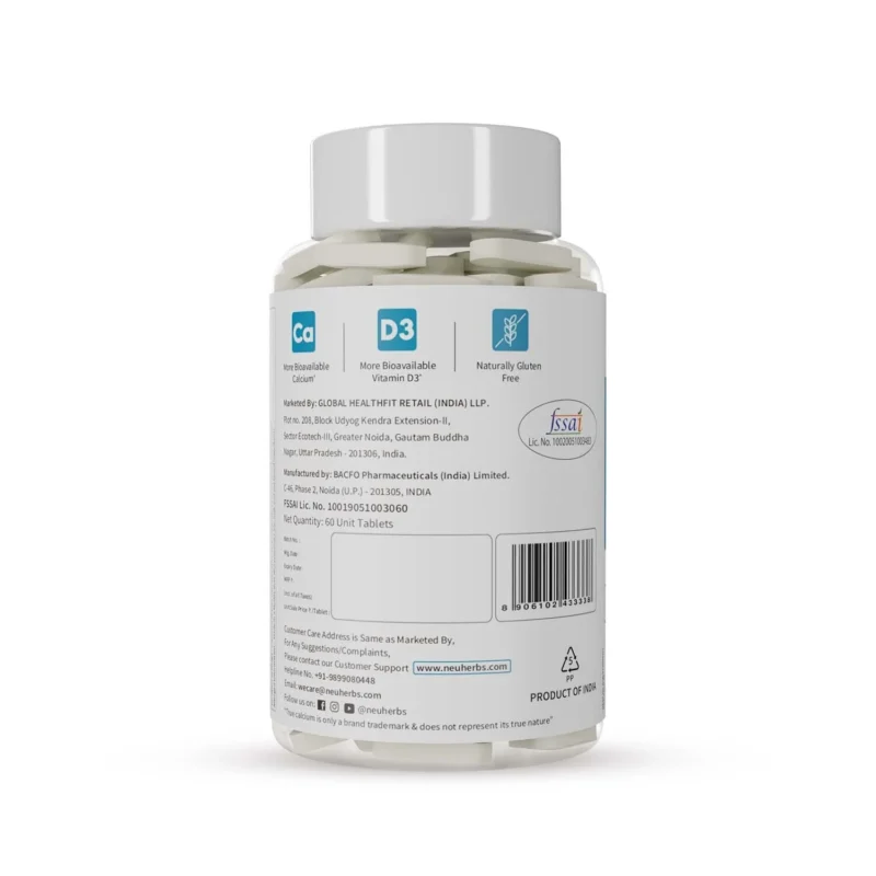 Neuherbs True Calcium Supplement With Vitamin D3 - Image 3
