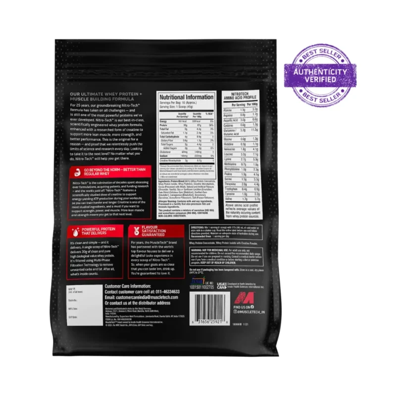 Muscletech Nitro-Tech Whey Protein - Image 2