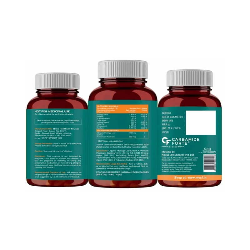 Carbamide Forte Organic Moringa - 60 Tablets - Image 2