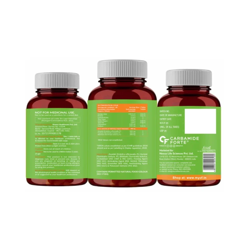 Carbamide Forte Organic Triphala - 60 Tablets - Image 2