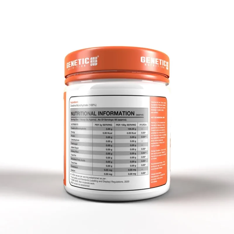 Genetic Nutrition Creatine Monohydrate - 66 Servings - Image 3