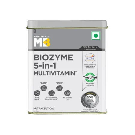 MuscleBlaze Biozyme 5-in-1 Multivitamin - 90 Tablets