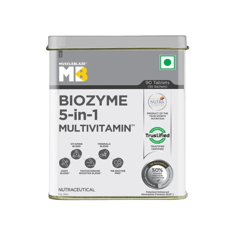 MuscleBlaze Biozyme 5-in-1 Multivitamin - 90 Tablets