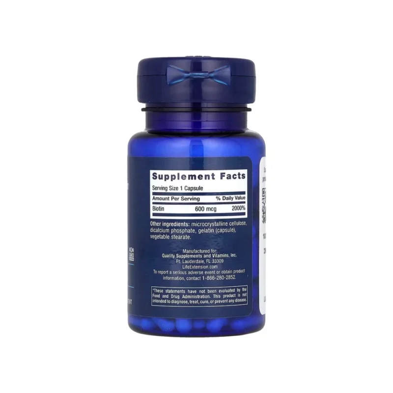 Life Extension Biotin - 100 Capsules - Image 2