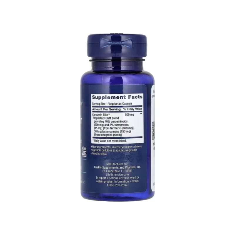 Life Extension Curcumin Elite Turmeric Extract - 30 Capsules - Image 2