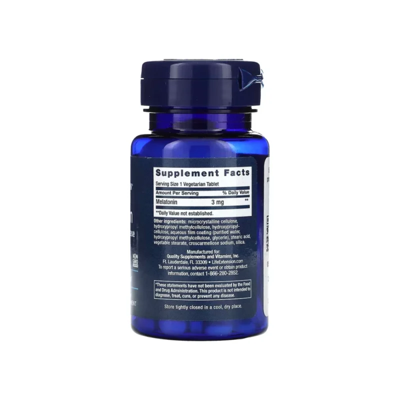 Life Extension Melatonin 3mg - 60 Tablets - Image 2