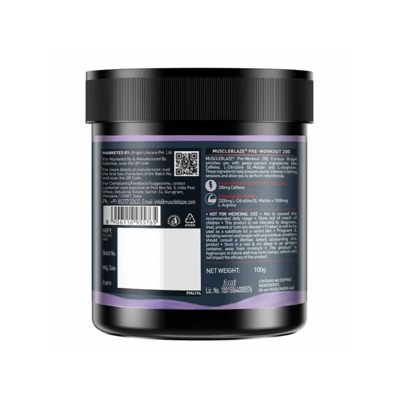 MuscleBlaze Pre Workout 200 - Image 4