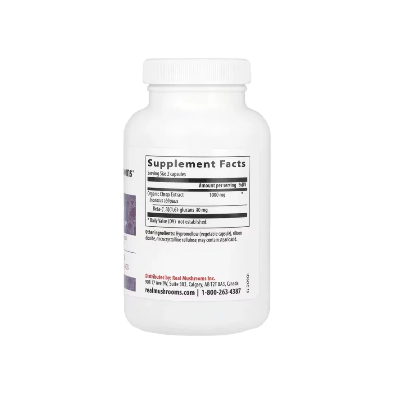 Real Mushrooms Chaga - 120 Capsules - Image 2