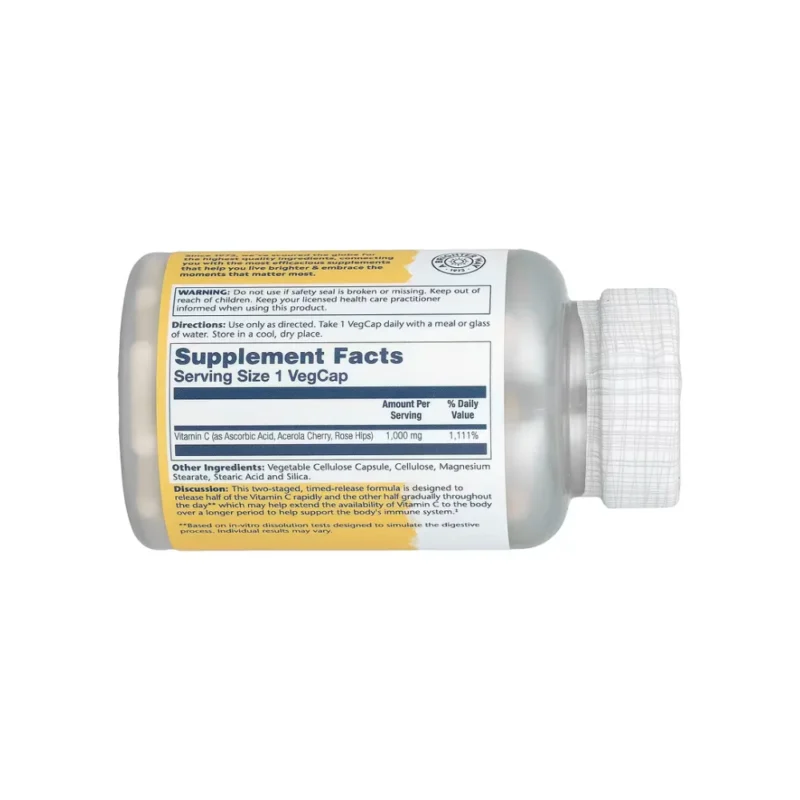 Solaray Vitamin C with Rose Hips & Acerola - Image 2