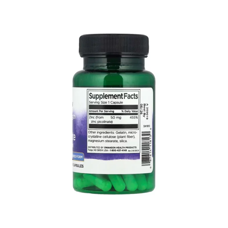 Swanson Extra Strength Zinc Picolinate - Image 2