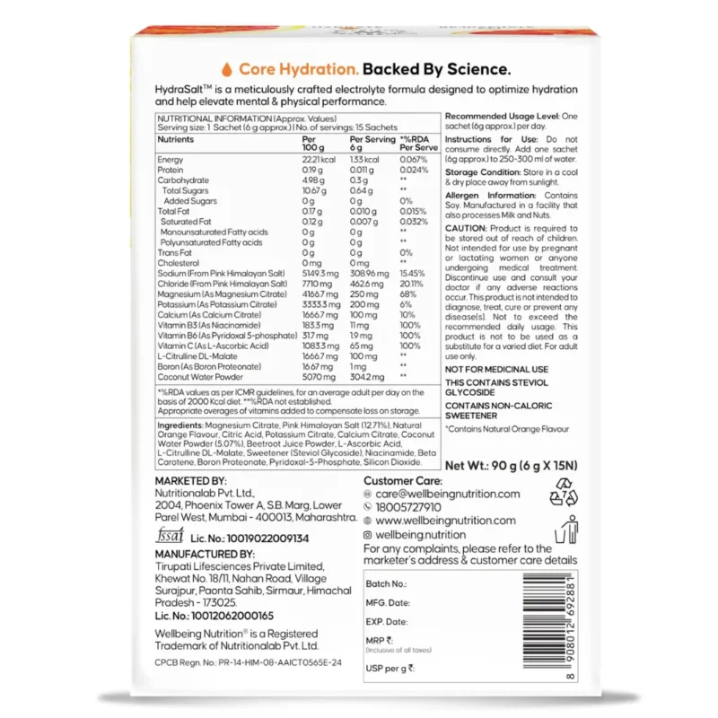 Wellbeing Nutrition Hydrasalt (Pack of 15) - Image 3