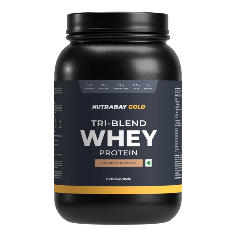 Nutrabay Gold Tri-Blend Whey Protein - 1 Kg (2.2 Lb)