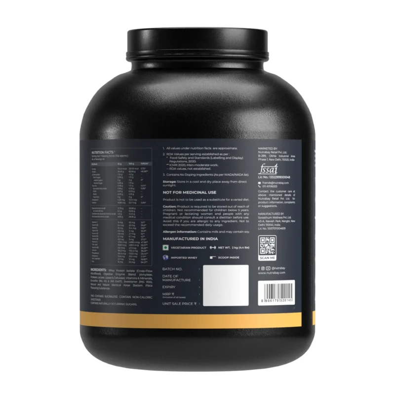 Nutrabay Gold 100% Whey Protein Isolate - 2 Kg - Image 2